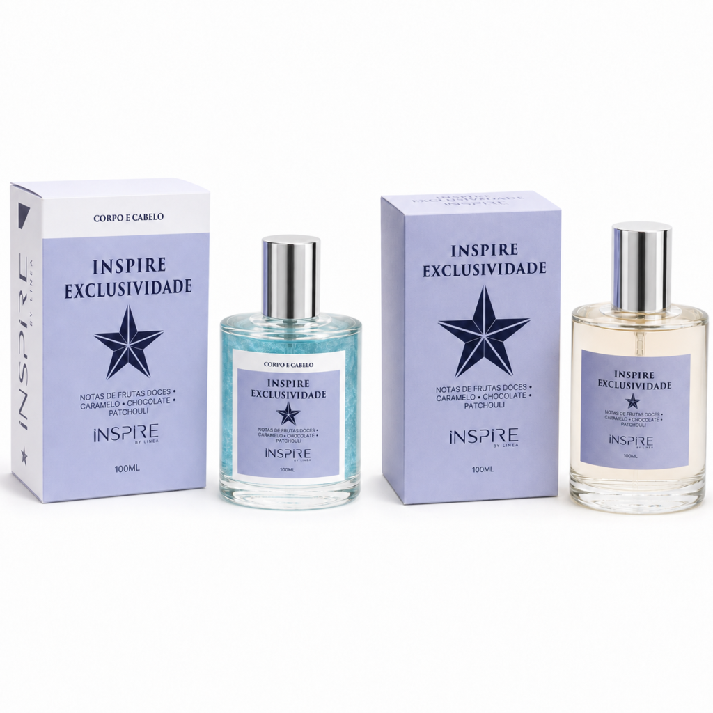 Kit Perfume Feminino + Cabelo E Corpo – Inspire By Linea – Intensidade – Eau De Parfum – 100 Ml – Alta Fixação – Longa Duração