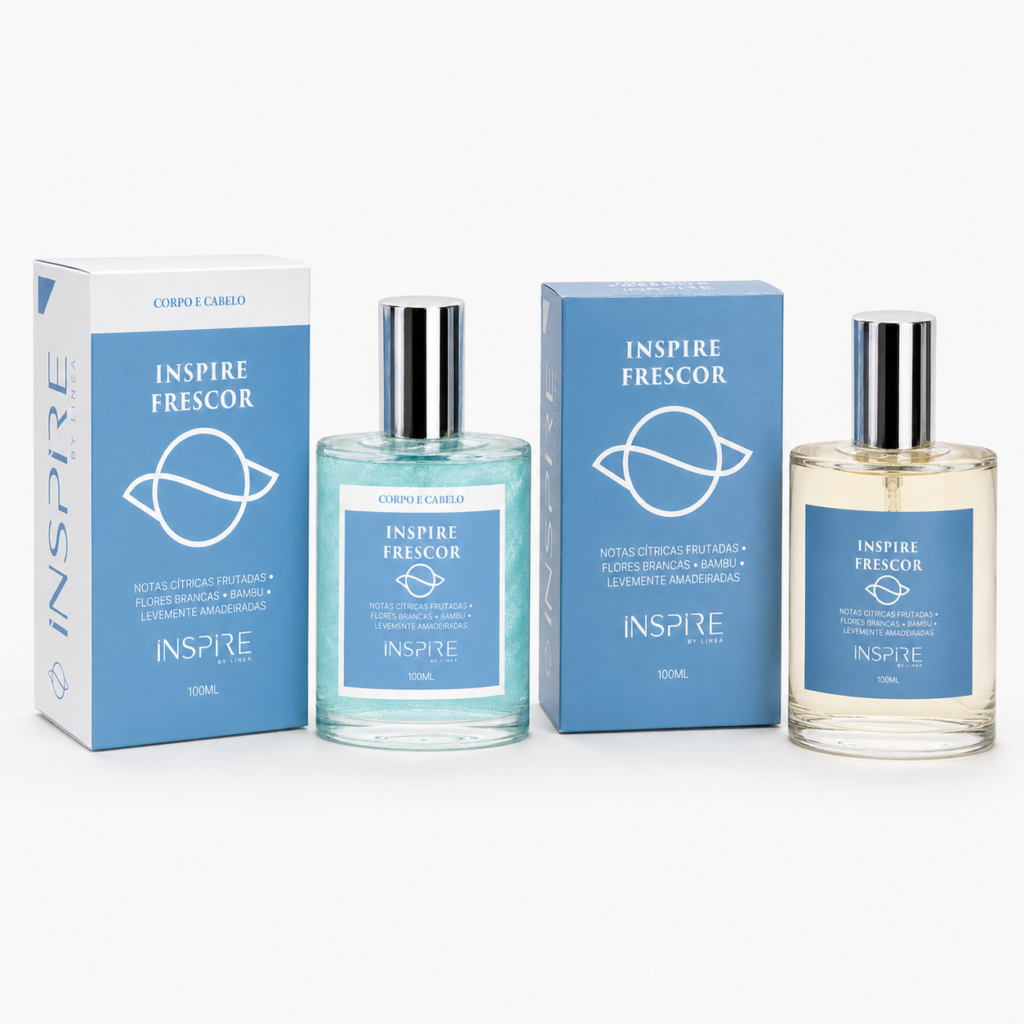 Kit Perfume Feminino + Cabelo E Corpo – Inspire By Linea – Leveza – Eau De Parfum – 100 Ml – Alta Fixação – Longa Duração